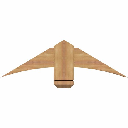 Ekena Millwork Bellingham Timber Gable Bracket, Western Red Cedar, 36"W x 10"H x 5 1/2"D x 5 1/2"F, 7/12 Pitch GBW036X10X0606BEL00SWR